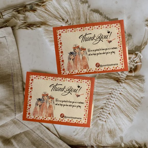 Thank You Cards, Boho Business Thank You Card Thank You For Your Order - Picture 3 of 11